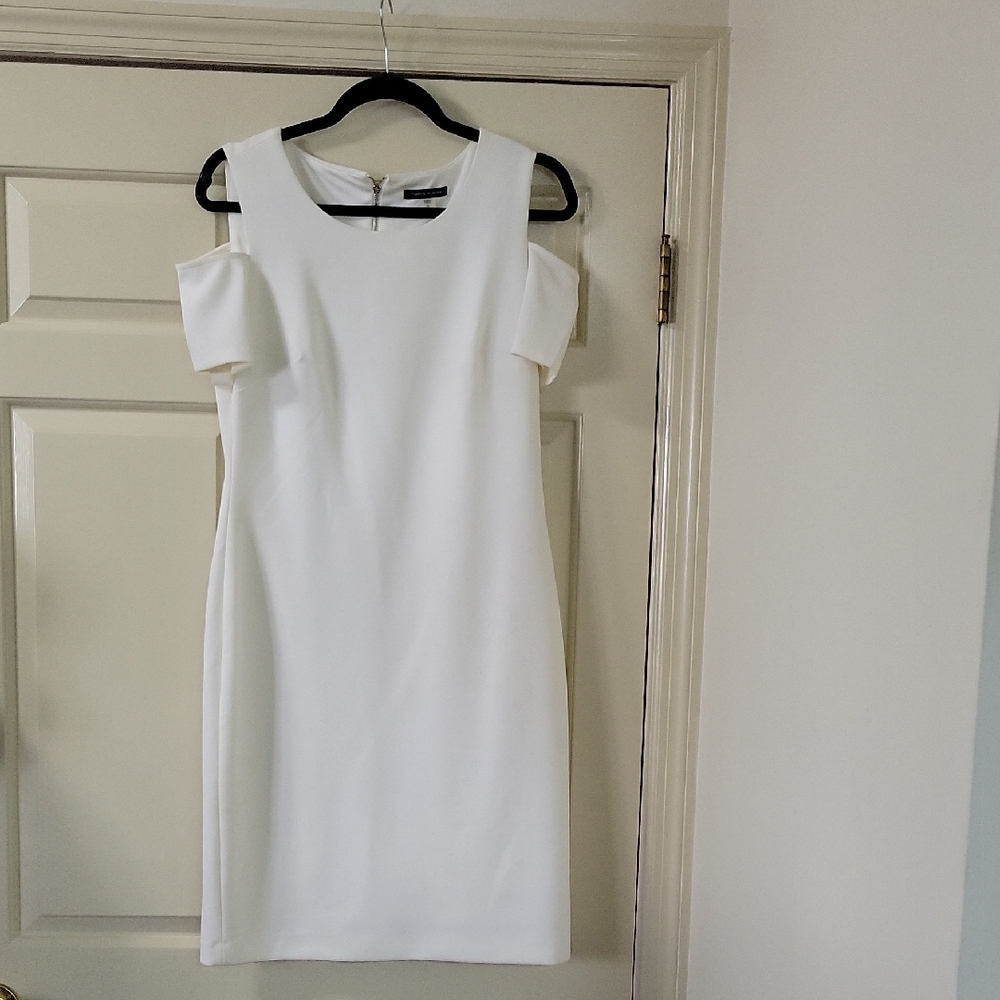 Tommy Hilfiger White Sleeveless Sheath Mini Dress